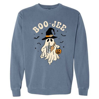 Boo Jee Ghost Halloween Boo Jee Ghost Spooky Season Garment-Dyed Sweatshirt