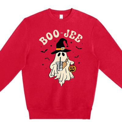 Boo Jee Ghost Halloween Boo Jee Ghost Spooky Season Premium Crewneck Sweatshirt