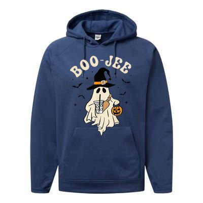 Boo Jee Ghost Halloween Boo Jee Ghost Spooky Season Performance Fleece Hoodie