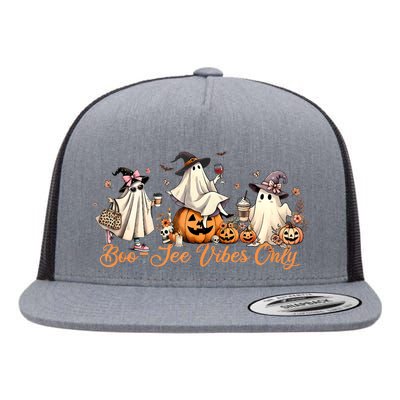 Boo Jee Ghost Ice Coffee Coquette Bow Halloween Women Girl Flat Bill Trucker Hat