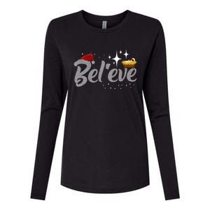 Believe Jesus Gift For Christmas Womens Cotton Relaxed Long Sleeve T-Shirt