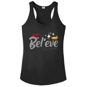 Believe Jesus Gift For Christmas Ladies PosiCharge Competitor Racerback Tank