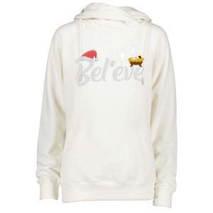 Believe Jesus Gift For Christmas Womens Funnel Neck Pullover Hood