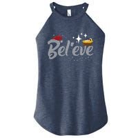 Believe Jesus Gift For Christmas Women's Perfect Tri Rocker Tank