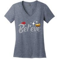 Believe Jesus Gift For Christmas Women's V-Neck T-Shirt