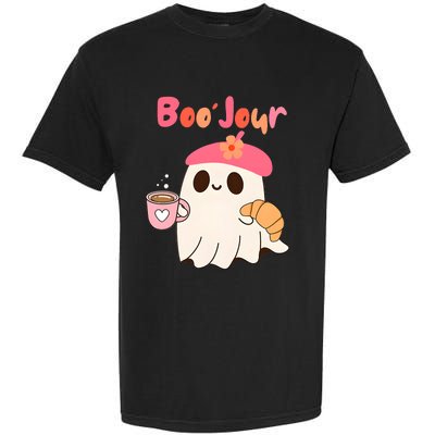 Boo Jour Ghost French Teacher Vintage Teacherlife Groovy Garment-Dyed Heavyweight T-Shirt