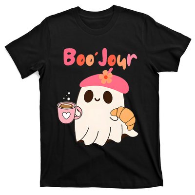 Boo Jour Ghost French Teacher Vintage Teacherlife Groovy T-Shirt