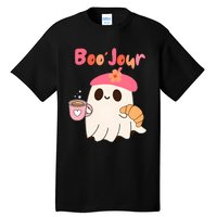 Boo Jour Ghost French Teacher Vintage Teacherlife Groovy Tall T-Shirt