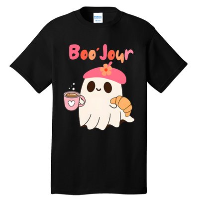 Boo Jour Ghost French Teacher Vintage Teacherlife Groovy Tall T-Shirt