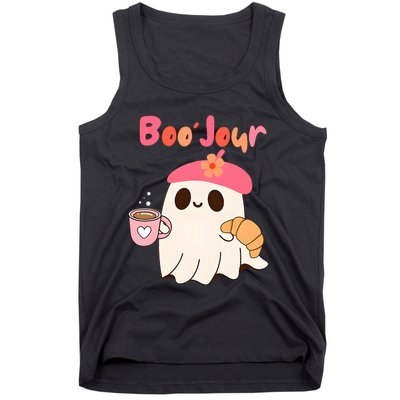 Boo Jour Ghost French Teacher Vintage Teacherlife Groovy Tank Top