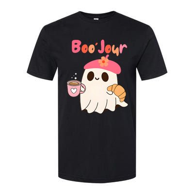 Boo Jour Ghost French Teacher Vintage Teacherlife Groovy Softstyle CVC T-Shirt