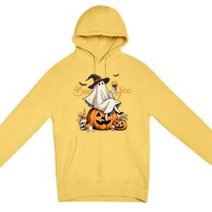 Boo Jee Ghost Ice Coffee Coquette Bow Halloween Women Girl Gift Premium Pullover Hoodie