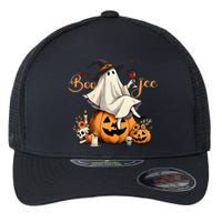 Boo Jee Ghost Ice Coffee Coquette Bow Halloween Women Girl Gift Flexfit Unipanel Trucker Cap