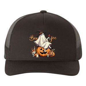 Boo Jee Ghost Ice Coffee Coquette Bow Halloween Women Girl Gift Yupoong Adult 5-Panel Trucker Hat