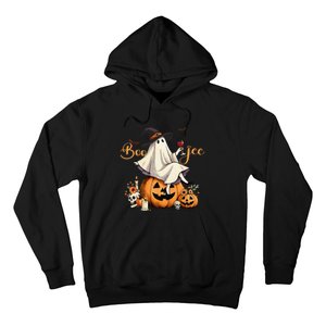 Boo Jee Ghost Ice Coffee Coquette Bow Halloween Women Girl Gift Hoodie