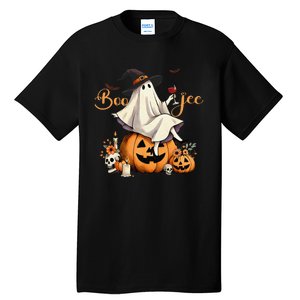 Boo Jee Ghost Ice Coffee Coquette Bow Halloween Women Girl Gift Tall T-Shirt