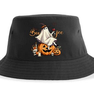 Boo Jee Ghost Ice Coffee Coquette Bow Halloween Women Girl Gift Sustainable Bucket Hat