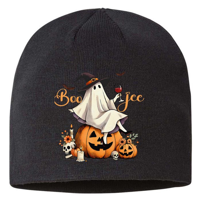 Boo Jee Ghost Ice Coffee Coquette Bow Halloween Women Girl Gift Sustainable Beanie