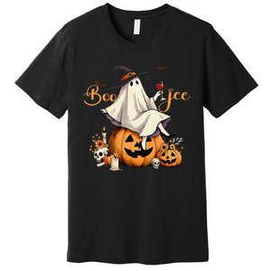 Boo Jee Ghost Ice Coffee Coquette Bow Halloween Women Girl Gift Premium T-Shirt