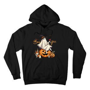 Boo Jee Ghost Ice Coffee Coquette Bow Halloween Women Girl Gift Tall Hoodie