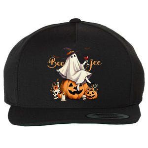 Boo Jee Ghost Ice Coffee Coquette Bow Halloween Women Girl Gift Wool Snapback Cap