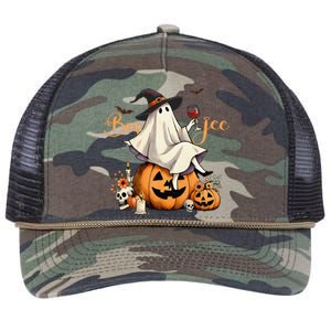 Boo Jee Ghost Ice Coffee Coquette Bow Halloween Women Girl Gift Retro Rope Trucker Hat Cap