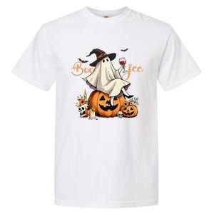 Boo Jee Ghost Ice Coffee Coquette Bow Halloween Women Girl Gift Garment-Dyed Heavyweight T-Shirt