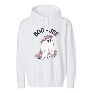 Boo Jee Ghost Stanley Funny Halloween Garment-Dyed Fleece Hoodie