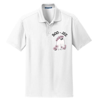 Boo Jee Ghost Stanley Funny Halloween Dry Zone Grid Polo