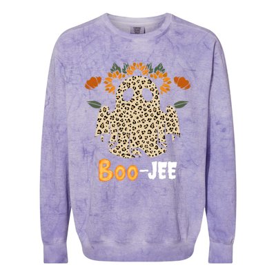 Boo Jee Ghost Nostalgic Halloween Cute BooJee Costume Funny Colorblast Crewneck Sweatshirt