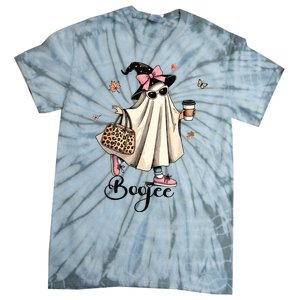 Boo Jee Ghost Ice Coffee Coquette Bow Halloween Women Girl Tie-Dye T-Shirt