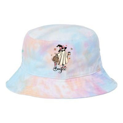 Boo Jee Ghost Ice Coffee Coquette Bow Halloween Women Girl Tie Dye Newport Bucket Hat