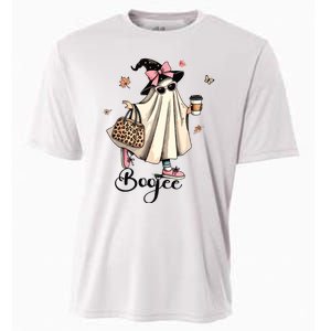 Boo Jee Ghost Ice Coffee Coquette Bow Halloween Women Girl Cooling Performance Crew T-Shirt