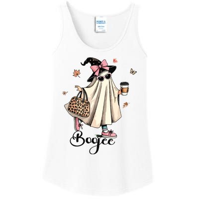 Boo Jee Ghost Ice Coffee Coquette Bow Halloween Women Girl Ladies Essential Tank