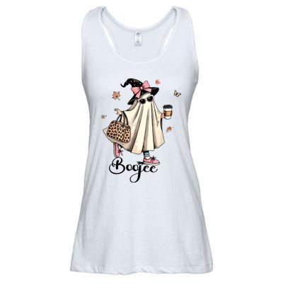 Boo Jee Ghost Ice Coffee Coquette Bow Halloween Women Girl Ladies Essential Flowy Tank