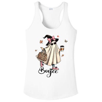 Boo Jee Ghost Ice Coffee Coquette Bow Halloween Women Girl Ladies PosiCharge Competitor Racerback Tank