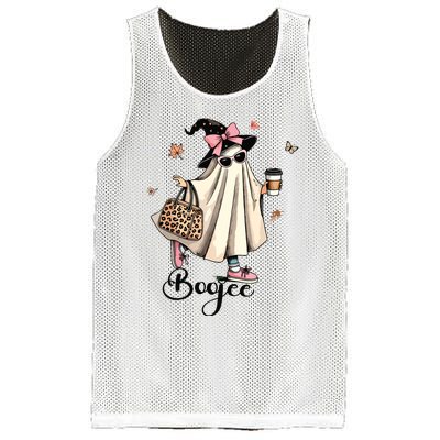 Boo Jee Ghost Ice Coffee Coquette Bow Halloween Women Girl Mesh Reversible Basketball Jersey Tank