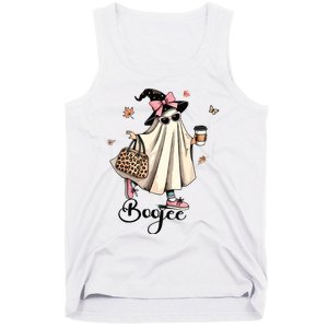 Boo Jee Ghost Ice Coffee Coquette Bow Halloween Women Girl Tank Top