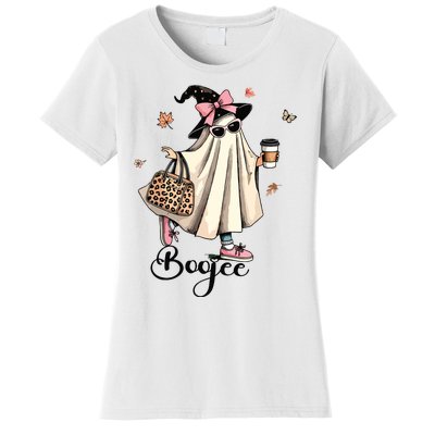 Boo Jee Ghost Ice Coffee Coquette Bow Halloween Women Girl Women's T-Shirt