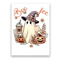 Boo Jee Ghost Drinking Coffee Coquette Bow Halloween Women Poster