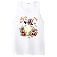 Boo Jee Ghost Drinking Coffee Coquette Bow Halloween Women PosiCharge Competitor Tank