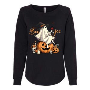 Boo Jee Ghost Ice Coffee Coquette Bow Halloween Women Girl Womens California Wash Sweatshirt