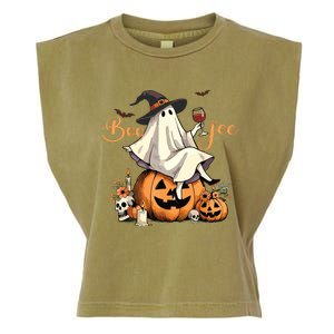 Boo Jee Ghost Ice Coffee Coquette Bow Halloween Women Girl Garment-Dyed Women's Muscle Tee