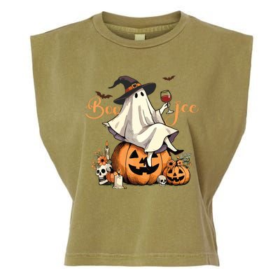 Boo Jee Ghost Ice Coffee Coquette Bow Halloween Women Girl Garment-Dyed Women's Muscle Tee