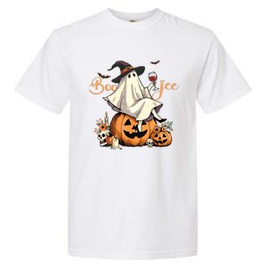 Boo Jee Ghost Ice Coffee Coquette Bow Halloween Women Girl Garment-Dyed Heavyweight T-Shirt