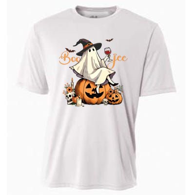 Boo Jee Ghost Ice Coffee Coquette Bow Halloween Women Girl Cooling Performance Crew T-Shirt