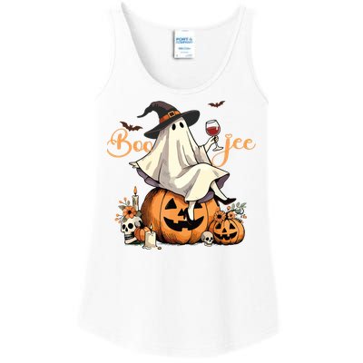 Boo Jee Ghost Ice Coffee Coquette Bow Halloween Women Girl Ladies Essential Tank