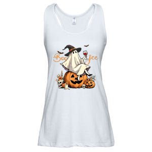 Boo Jee Ghost Ice Coffee Coquette Bow Halloween Women Girl Ladies Essential Flowy Tank