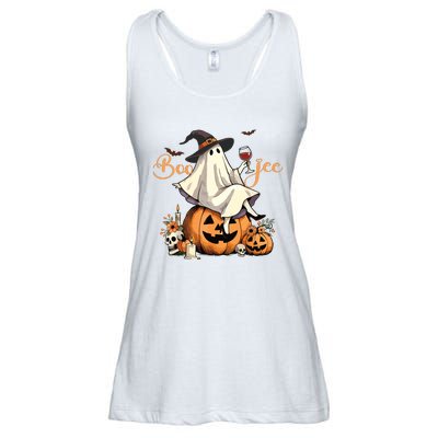 Boo Jee Ghost Ice Coffee Coquette Bow Halloween Women Girl Ladies Essential Flowy Tank