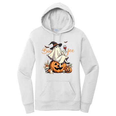 Boo Jee Ghost Ice Coffee Coquette Bow Halloween Women Girl Women's Pullover Hoodie